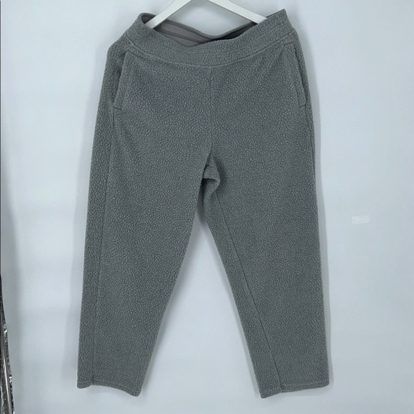 Patagonia Women's Size Medium Gray Polyester Sherpa Pile Synchilla Sweatpants - Picture 5 of 13